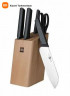 Набор ножей с подставкой HuoHou Youth Edition 6-Piece Kitchen Knife Set, Stainless Steel, HU0058 (Pine Wood Knife Block)
