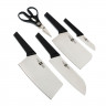 Набор ножей с подставкой Huohou Youth Edition 6-Piece Kitchen Knife Set, Stainless Steel, HU0058 （Pine Wood Knife Block）