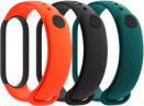 Ремешоки для Mi Smart Band 5 Strap (3-штуки в пачке) (Черный/Оранжевый/Сине-зеленых цветов) / Mi Smart Band 5 Strap (3-Pack) Black/Orange/Teal