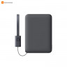 Ультратонкий внешний аккумулятор Xiaomi 5000mAh 22.5W со встроенным кабелем (Темно-серый)