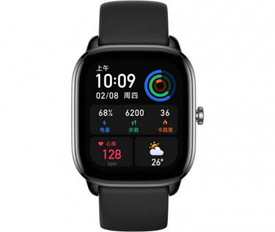 Часы Amazfit  GTS 4 Mini (Черный)/ Watch Amazfit GTS 4 Mini (Midnight Black)
