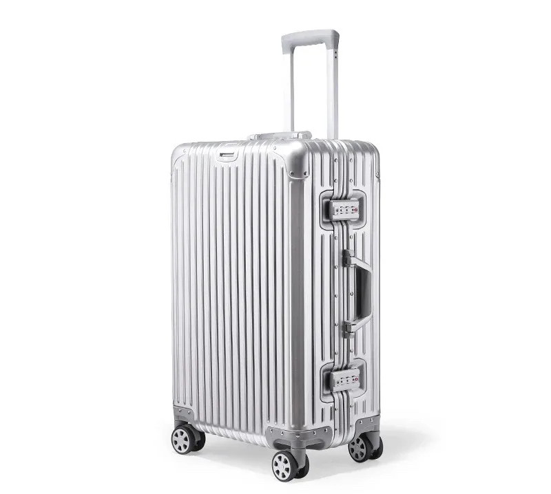 NYNETYGO Чемодан Business Aluminum Frame Sultcase 24 inches Silver