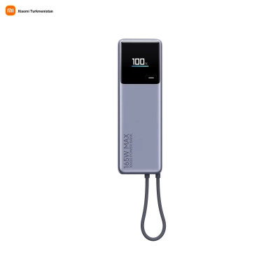 Внешний аккумулятор Xiaomi 10000mAh 165W со встроенным кабелем (Черный)