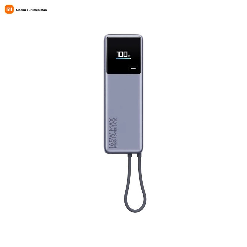 Внешний аккумулятор Xiaomi 10000mAh 165W со встроенным кабелем (Черный)