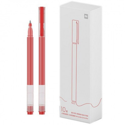 Набор гелевых ручек Mi High-capacity Красный (10-штук в пачке) / Mi High-capacity Gel Pen Red (10-Pack)